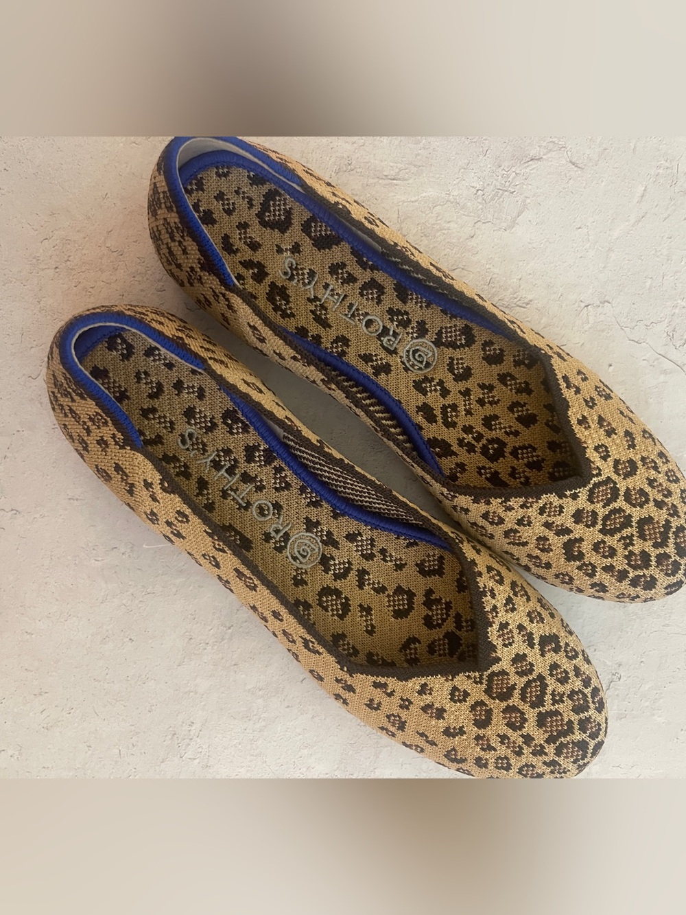 Rothy’s “The Flat” Round-Toe Ballet Flats — Leopard Print | Size 10